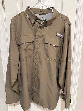 Habit Men's Lightweight Long-Sleeve Shirt Jacket - Khaki